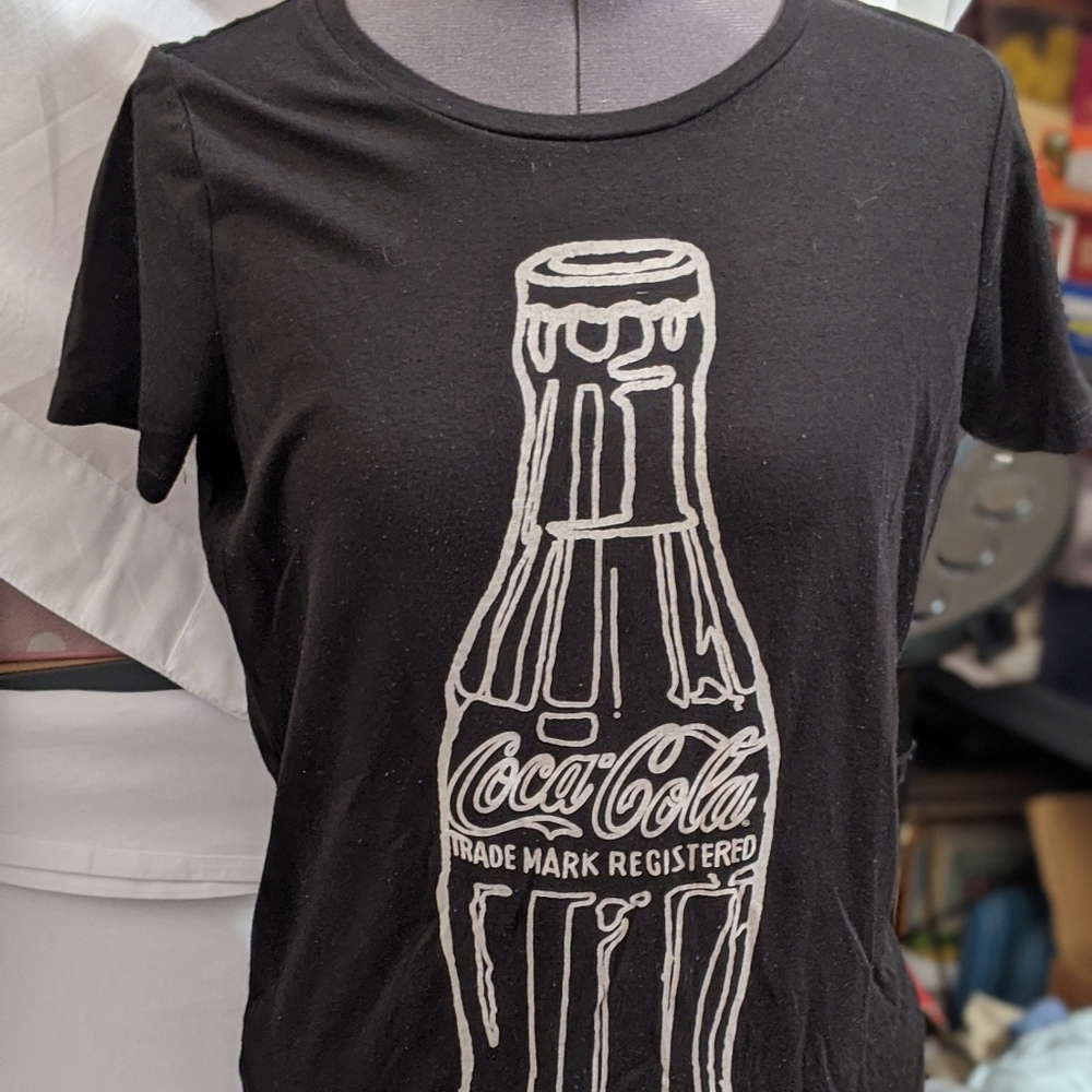 Coca-Cola Bottle fitted Black t-shirt small - Picture 2 of 5